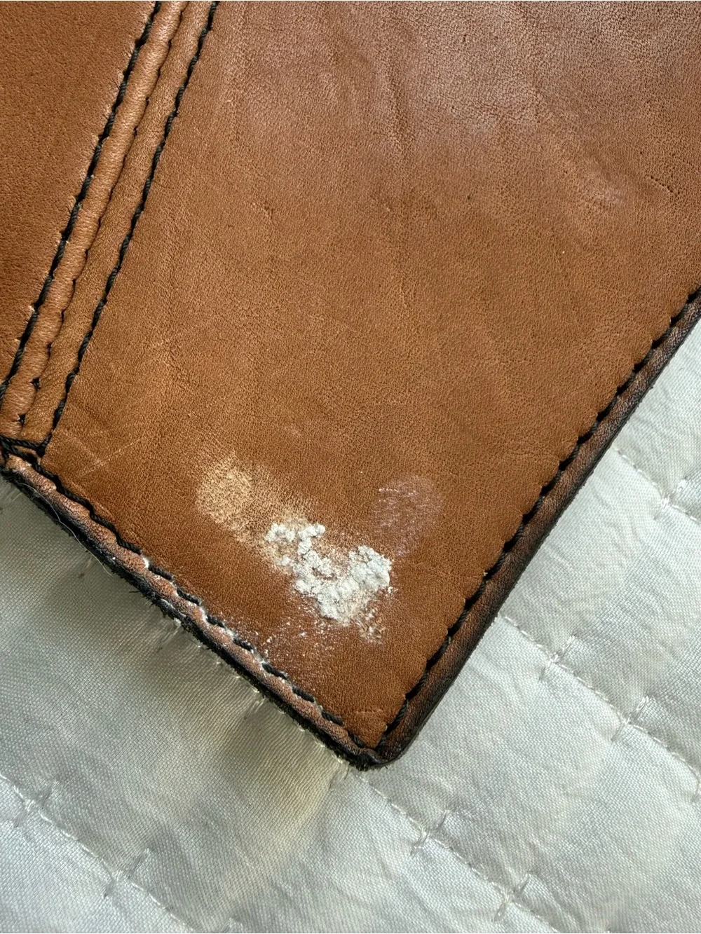 Vintage Artisan-made full-grain leather portfolio by designer F. Clegg.
